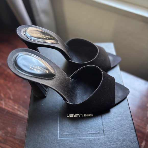 Saint Laurent Suite 105 Satin Mule Women's - Picture 1 of 12